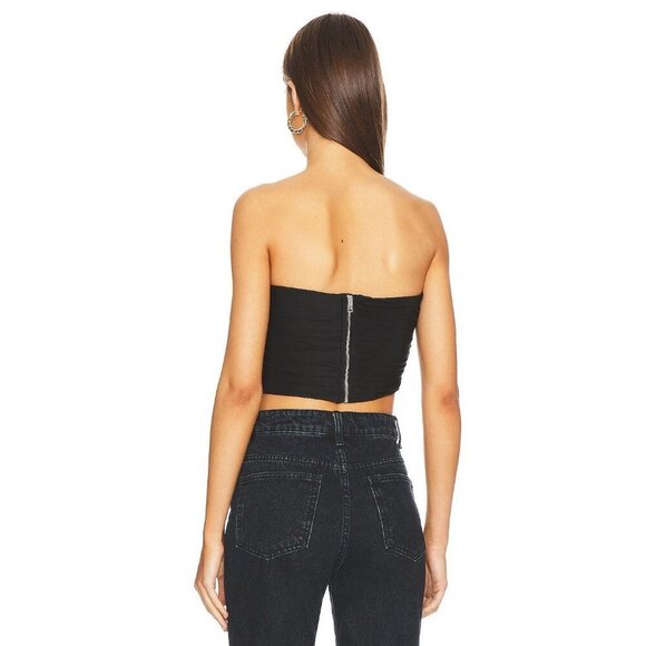 Steve Madden Dahlia Corset Top in Black Small Womens Bustier Tank - Picture 2 of 12